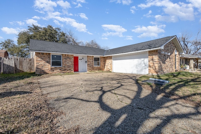 ranch-style house with a garage