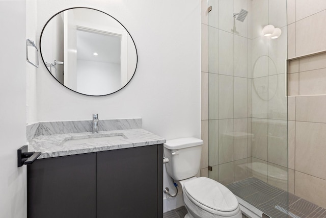 4330 Dickason Ave Unit 201, Dallas, TX 75219 - bathroom with toilet, a shower stall, and vanity