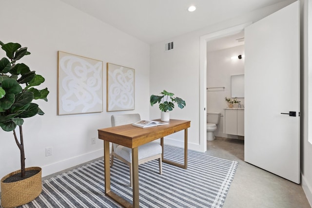 4330 Dickason Ave Unit 201, Dallas, TX 75219 - home office with baseboards and recessed lighting