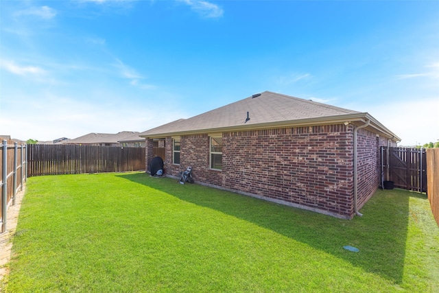 exterior space with a yard