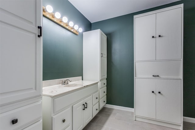 bathroom featuring vanity and tile patterned floors