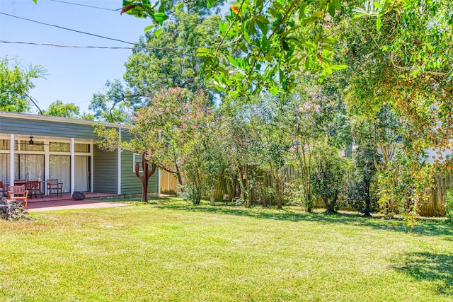 view of yard with a patio