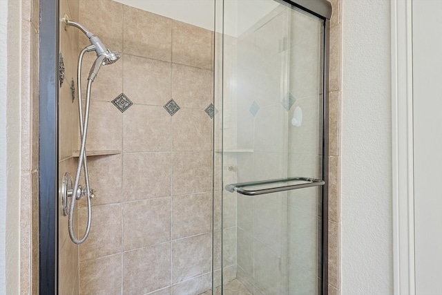 bathroom featuring walk in shower