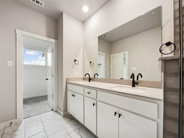 bathroom with vanity