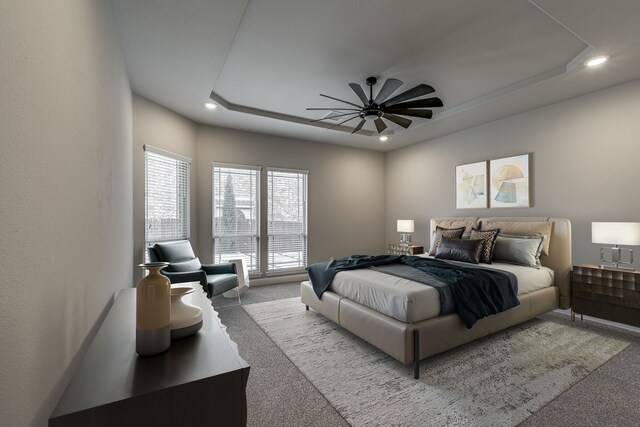 carpeted home theater featuring vaulted ceiling