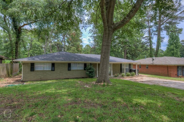 rear view of house with cooling unit, a yard, a patio, a wooden deck, and french doors