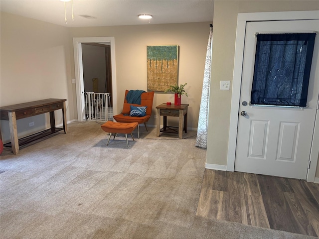 entrance foyer with hardwood / wood-style floors