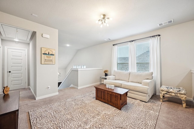 view of carpeted living room