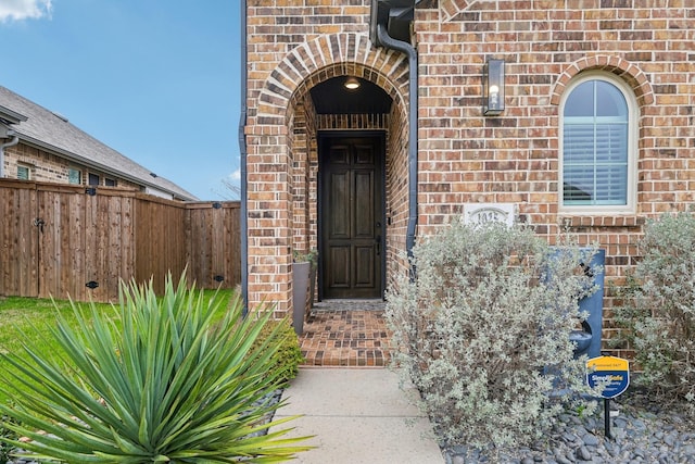 view of doorway to property