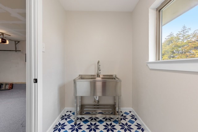 laundry room with sink