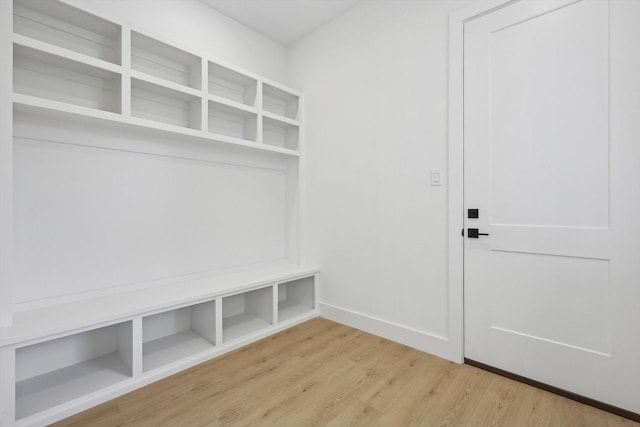 mudroom featuring light hardwood / wood-style floors