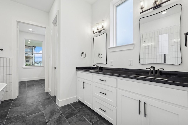 bathroom featuring vanity