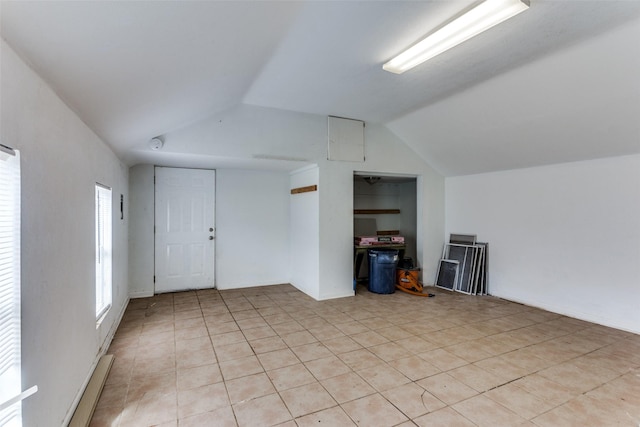 interior space with lofted ceiling