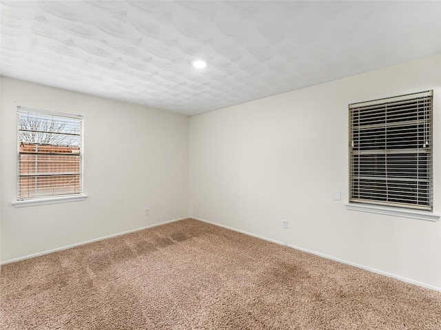 spare room featuring carpet flooring