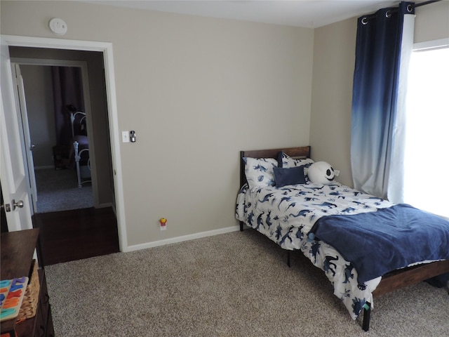 view of carpeted bedroom