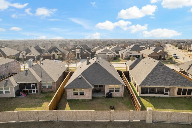 bird's eye view featuring a residential view