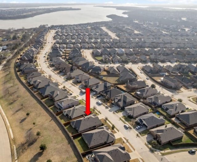 bird's eye view with a residential view