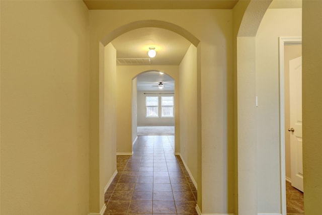 corridor with tile patterned floors