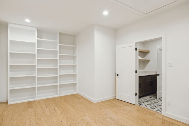 interior space featuring light wood-type flooring