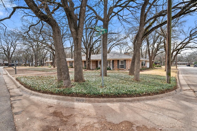 view of single story home