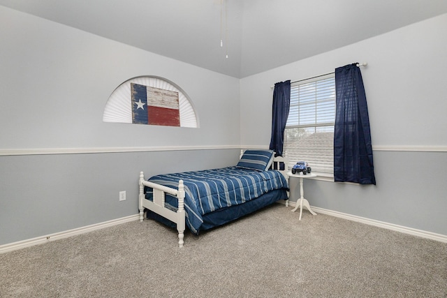 bedroom with carpet