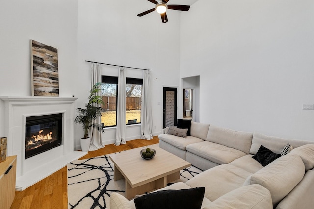 2500 Clearspring Dr, Celina, TX 75009 - living room with ceiling fan and light hardwood / wood-style flooring