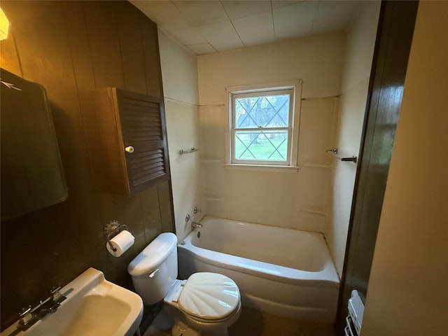 bathroom with sink and toilet