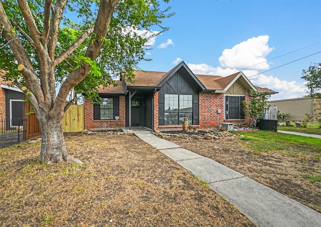 view of single story home