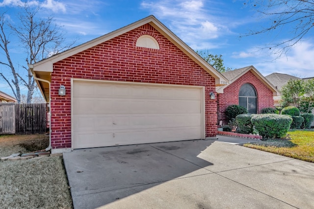 front of property with a garage