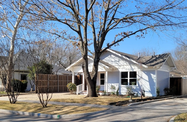 view of bungalow-style home