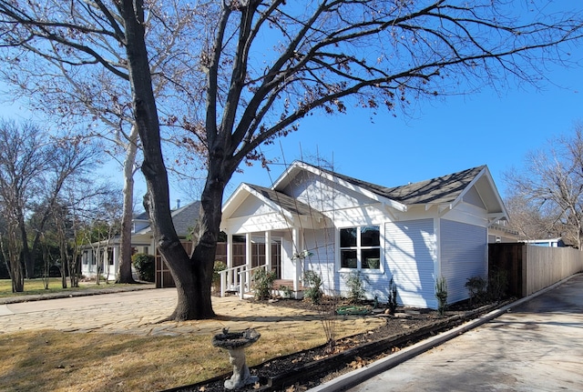 view of front of home