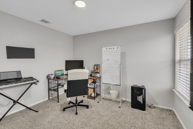 office with carpet floors