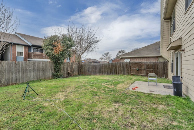 view of yard featuring a patio area