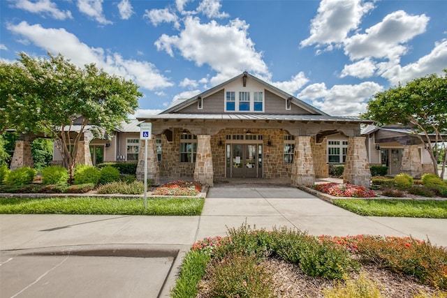 view of front of home with french doors