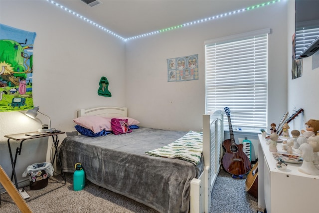 bedroom with carpet floors