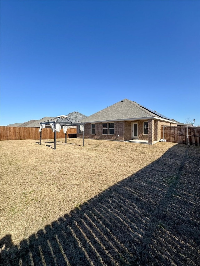 view of yard featuring a gazebo