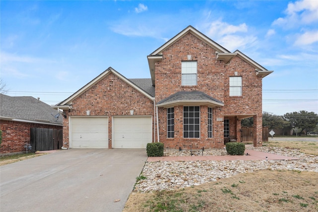 front of property featuring a garage