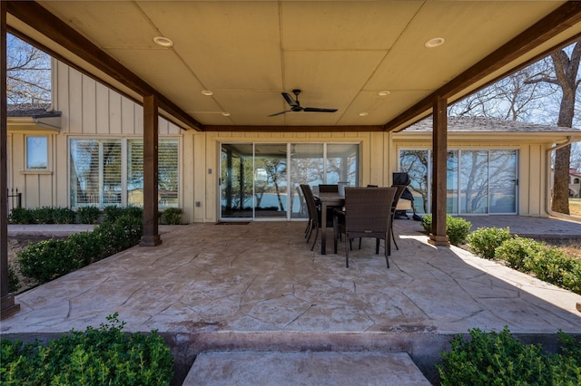 400 Driftwood Ct, Azle, TX 76020 - view of patio / terrace featuring a ceiling fan and outdoor dining space