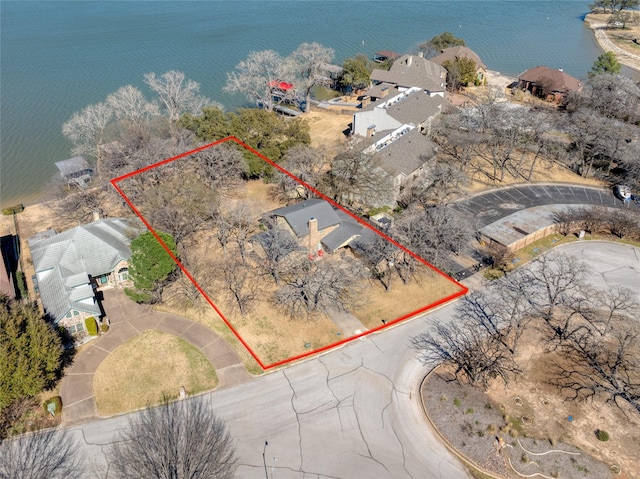 400 Driftwood Ct, Azle, TX 76020 - view of property location with property boundaries highlighted and a large body of water