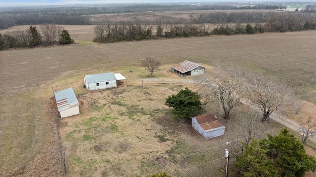 aerial view featuring a rural view