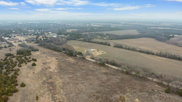 bird's eye view with a rural view