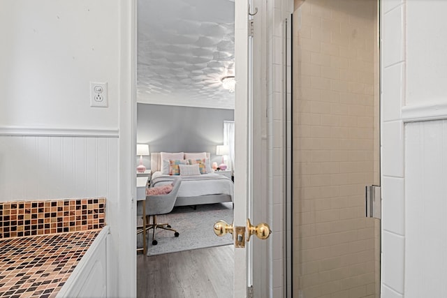 bedroom featuring hardwood / wood-style flooring