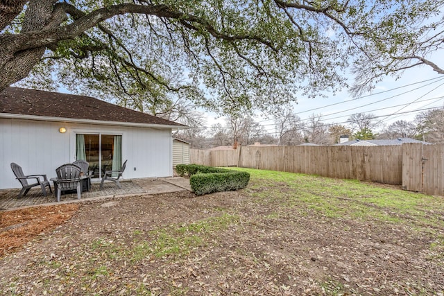 view of yard with a patio