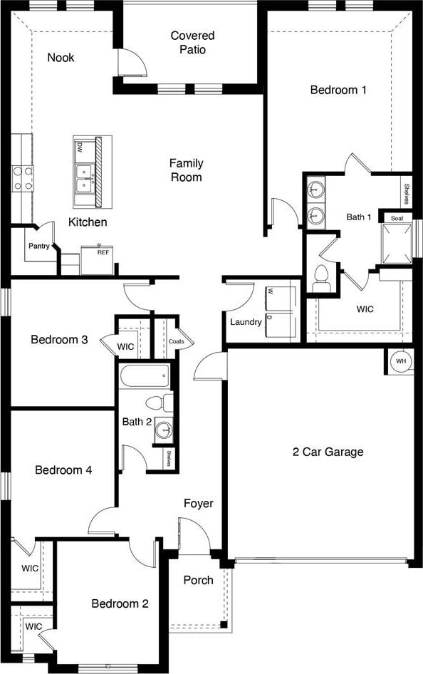 1749 River Bend Rd, Burleson, TX 76028 - floor plan / room layout