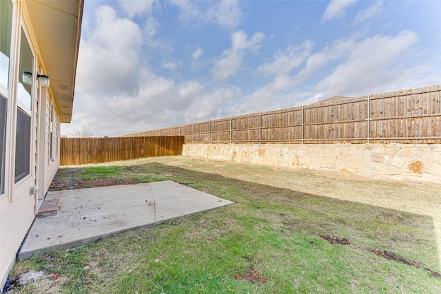 view of yard with a patio