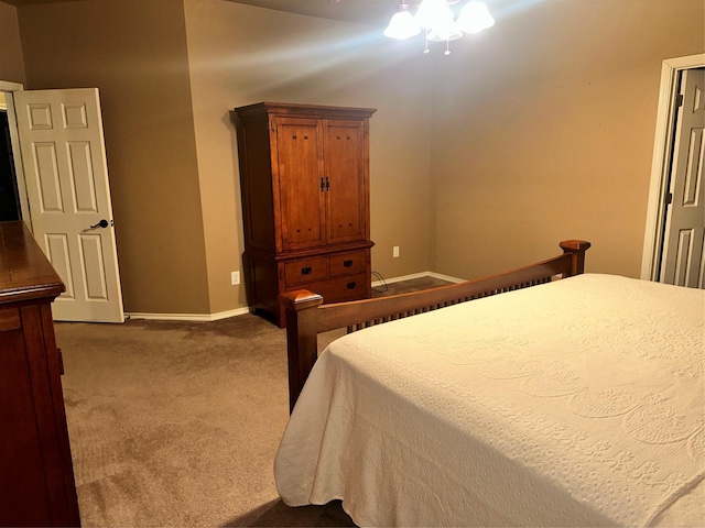 bedroom with carpet floors