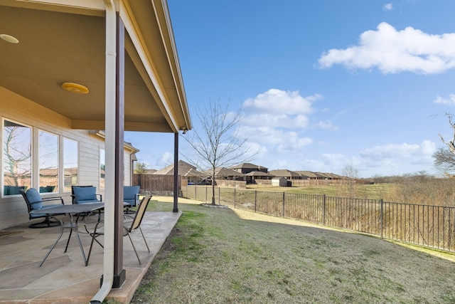 view of yard with a patio