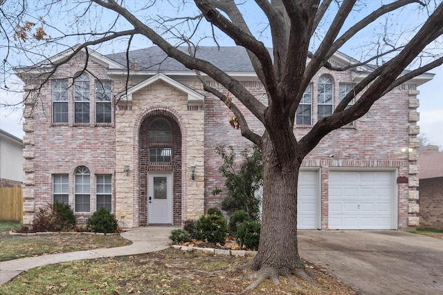 view of front of house featuring a garage