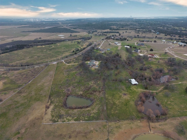 drone / aerial view featuring a rural view