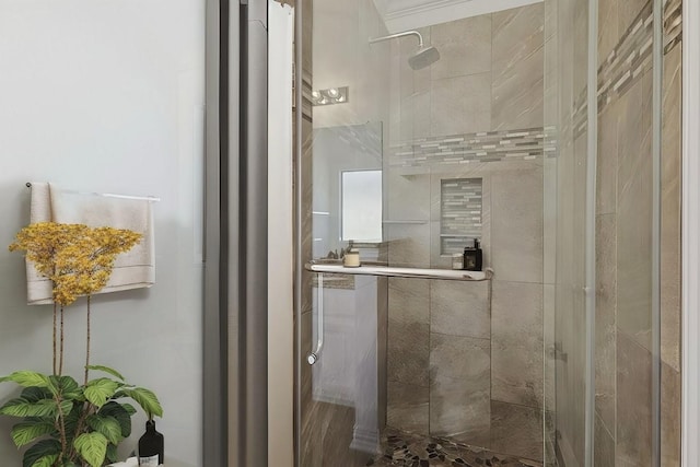 bathroom with walk in shower